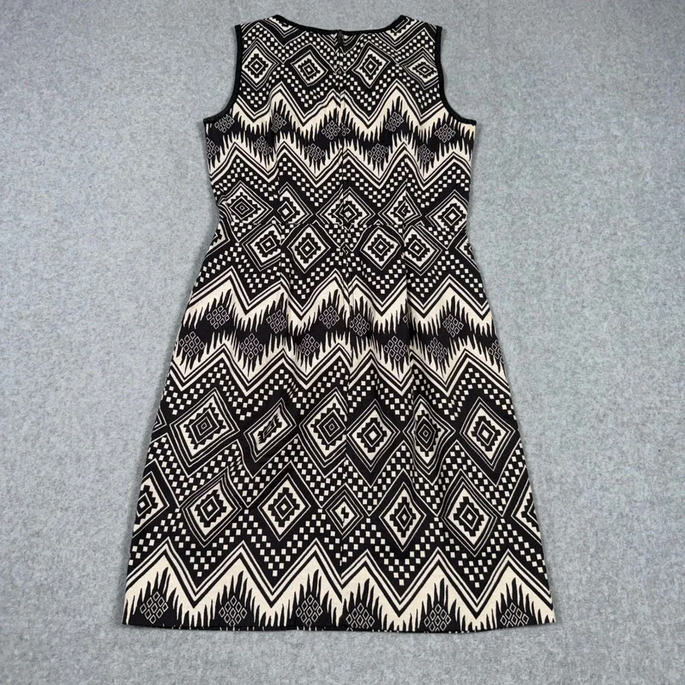 J.Crew Geometric Ikat Southwestern Autumn Wedding Dress Black White Size 2 New